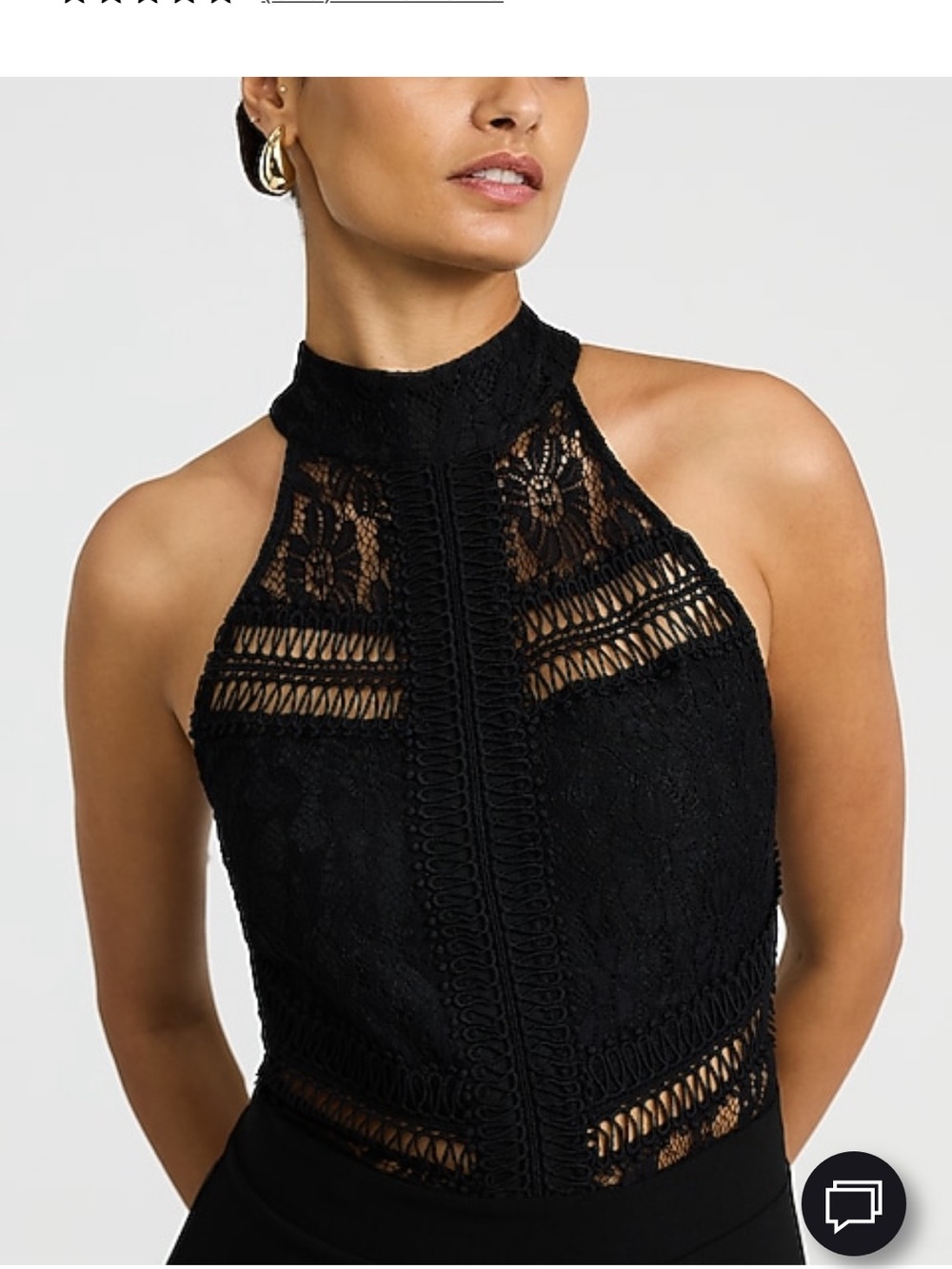 Black Lace Halter Maxi Dress by Bebe x Express - Picture 2 of 3
